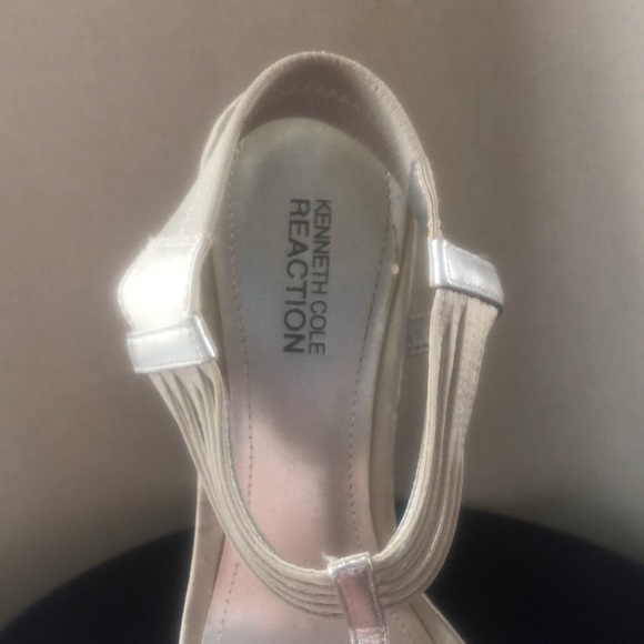 Wedding guest bridal bridesmaid bride prom dance comfortable strappy heel silver - Picture 10 of 13